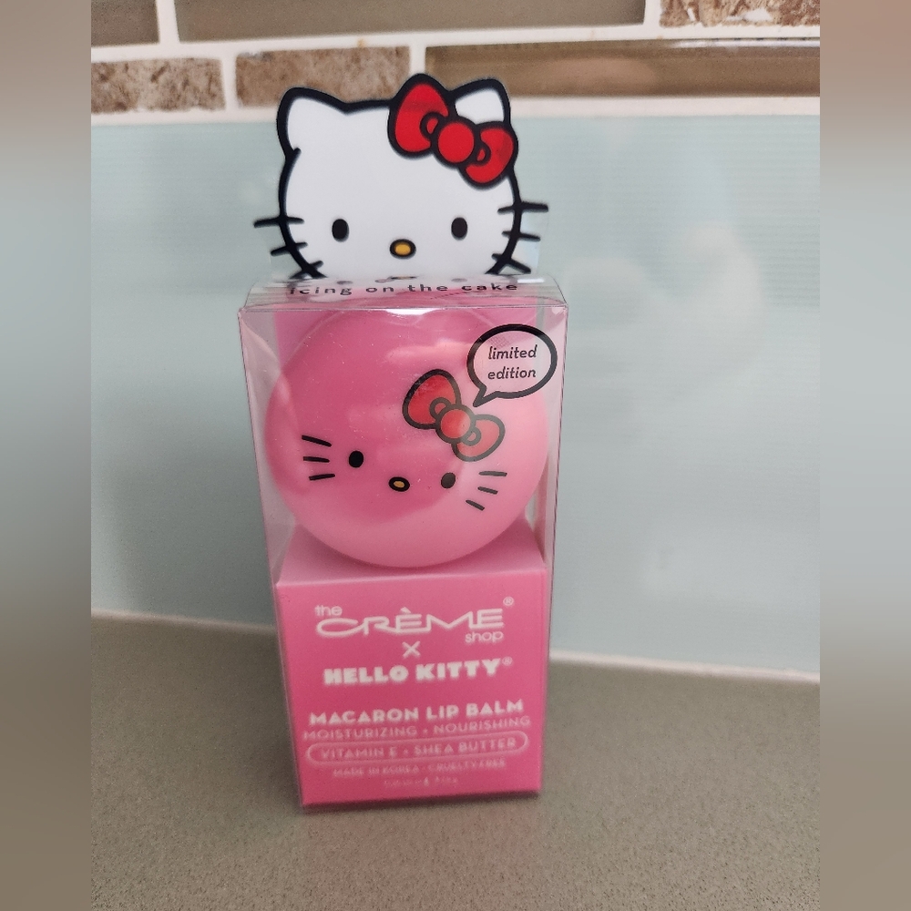 The Crème Shop x Hello Kitty Macaron Lip Balm | Pink | New in Box